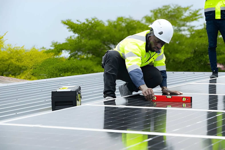 Commercial solar installation
