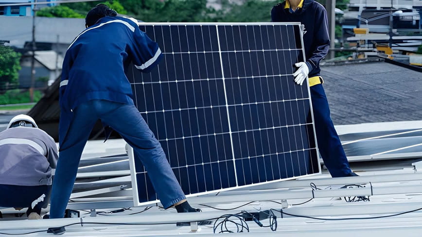 Solar maintenance team